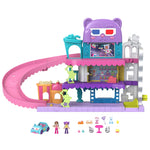 Polly Pocket Pollyville Dolls & Playset Drive-in Movie Theater with 2 Micro Dolls 1 Toy Car & 11 Accessories