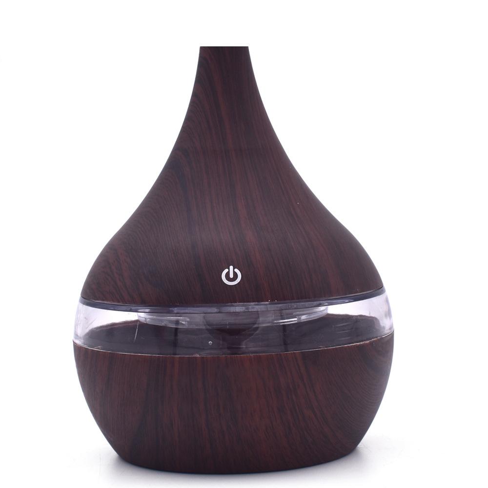 New USB Electric Aroma Diffuser Led Wood Air Humidifier Essential Oil