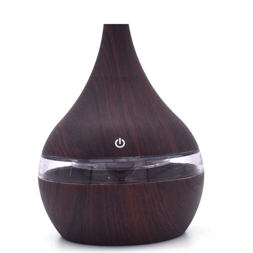 New USB Electric Aroma Diffuser Led Wood Air Humidifier Essential Oil