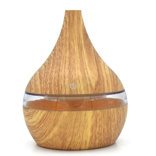 New USB Electric Aroma Diffuser Led Wood Air Humidifier Essential Oil