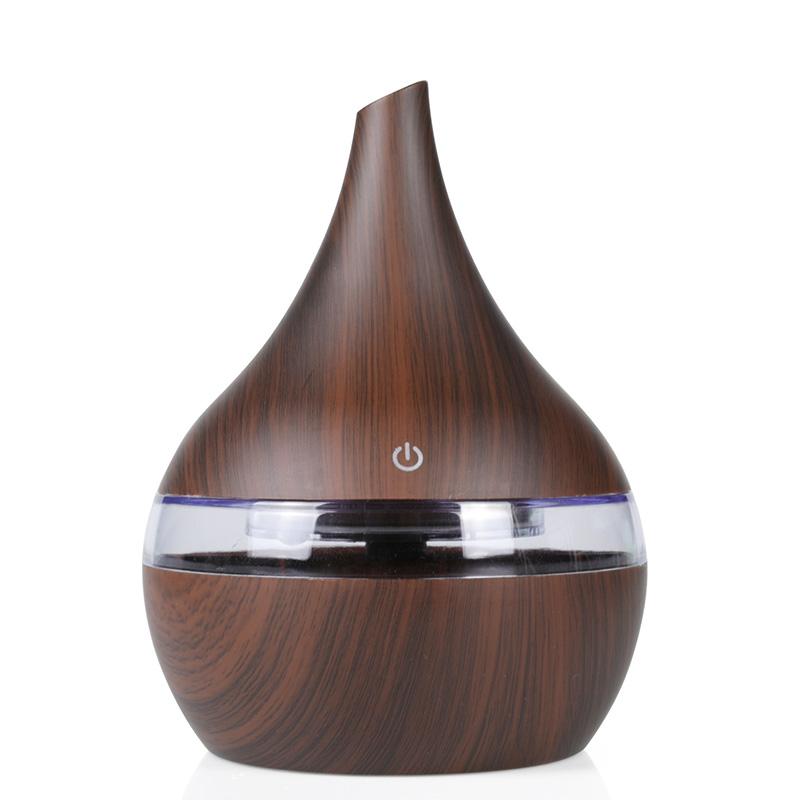 New USB Electric Aroma Diffuser Led Wood Air Humidifier Essential Oil