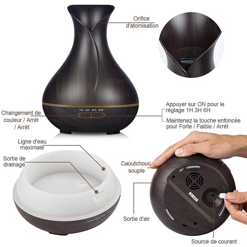 550ml Aroma Essential Oil Diffuser Ultrasonic Air Humidifier Cool Mist