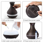 550ml Aroma Essential Oil Diffuser Ultrasonic Air Humidifier Cool Mist