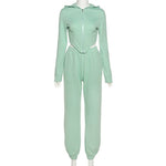 Casual Workout Sporty Two Piece Set for Women Autumn Long Sleeve