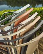 Set of 4 Patio Dining aluminum Armchair - Rod - Commercial grade -