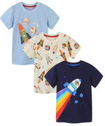 Toddler Boy Clothes Tee Shirts TshirtSummer Short Sleeve Top Outfits Rocket 3t