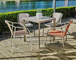Set of 4 Patio Dining aluminum Armchair - Rod - Commercial grade -