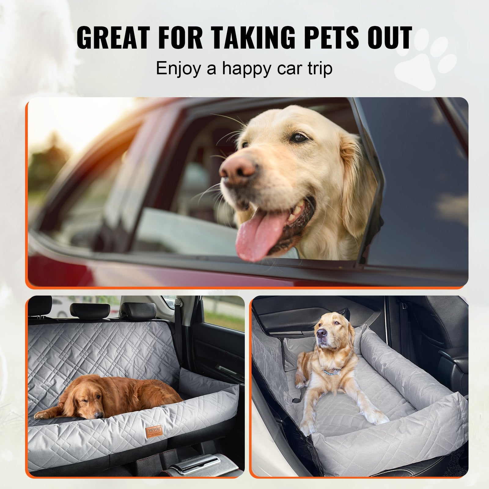 Dog Car Seat, Waterproof Dog Booster Seat for Car, Pet Car Seat with