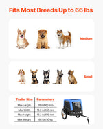 Dog Bike Trailer, Supports up to 30 kg, Pet Cart Bicycle Carrier for