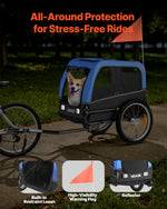 Dog Bike Trailer, Supports up to 30 kg, Pet Cart Bicycle Carrier for
