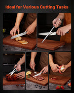 Kitchen Knife Set with Block and Sharpener, 15 Piece High Carbon