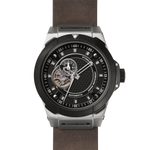 Vento Silver Black Leather