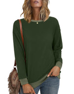 Desol Womens Long Sleeve Shirts for Fall Tops Business Casual Clothes for Ladies Green S