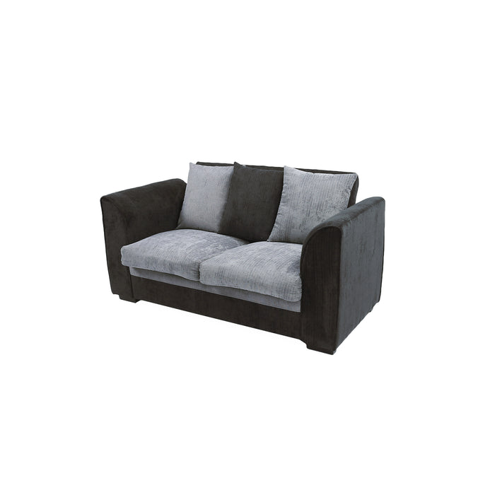 Loveseat Black/Grey fabric