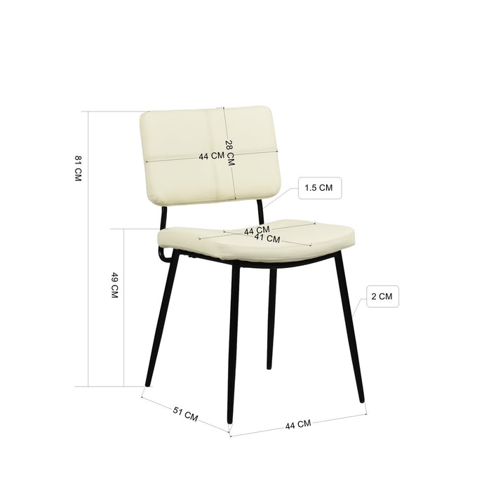 Dining Chair PU CREAM