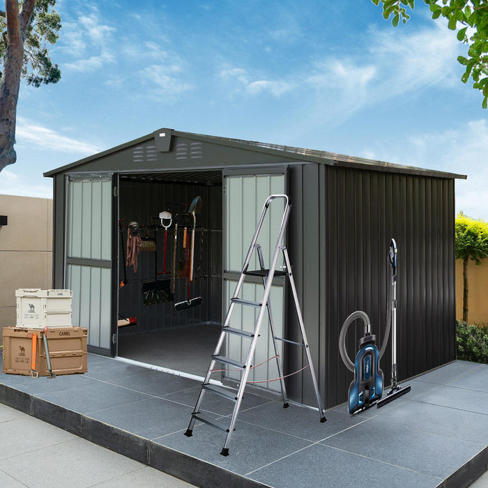 Storage Sheds Garden Shed with Metal Galvanized Steel Roof Outside Sheds&Outdoor Storage Clearance