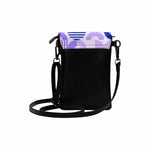 Uniquely You Small Cell Phone Purse, Purple and Blue Geometric Print -