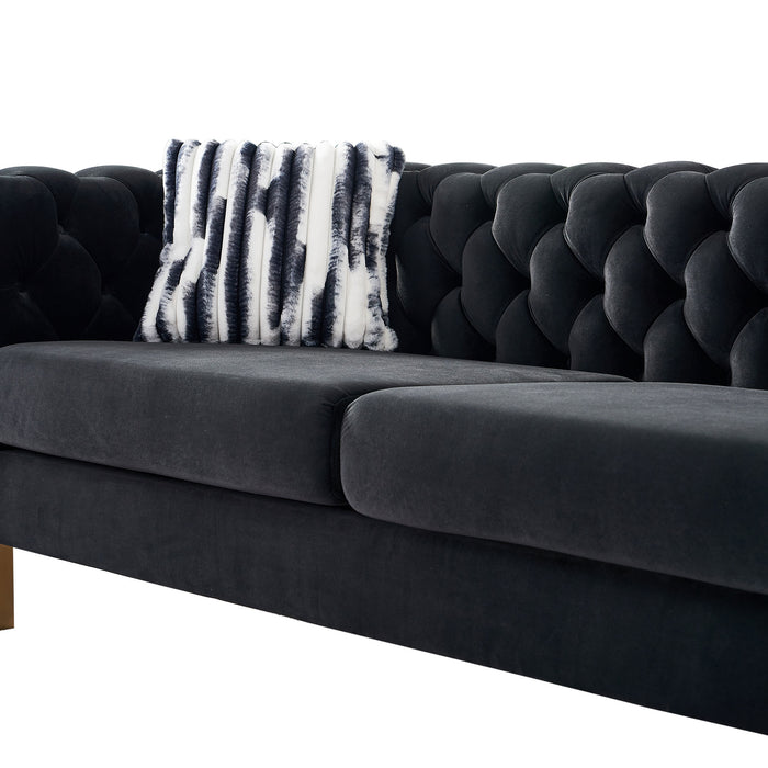 Modern velvet sofa