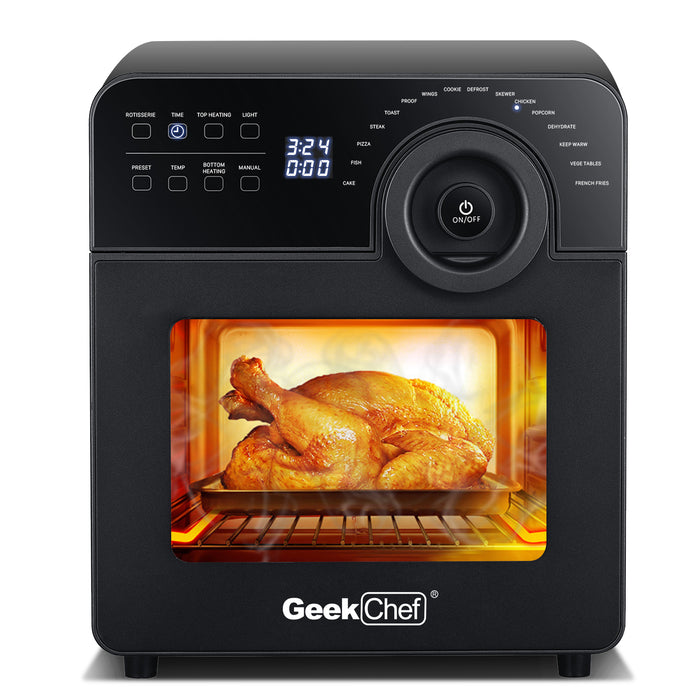 Geek Chef Air Fryer Oven Toaster 4 Slice Toaster Convection Airfryer Countertop Oven, 14.7 Quart