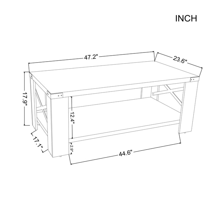 47.2” Rectangular Coffee Table