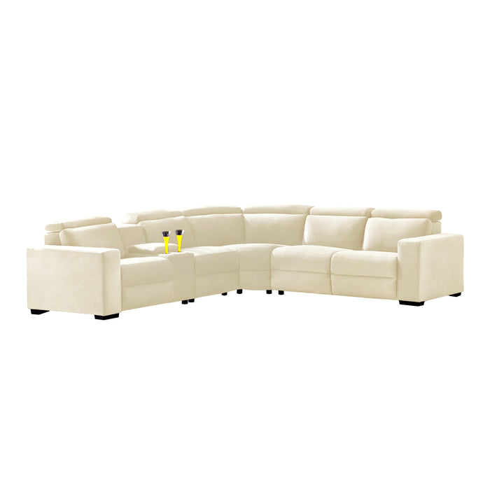 Sectional Electric Recliner Living Room Set.(This product is an oversized item/LTL)