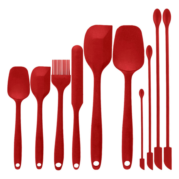 10 PCS Spatula Set High Heat Resistant Kitchen Utensil Set Seamless Design Stainless Steel Core