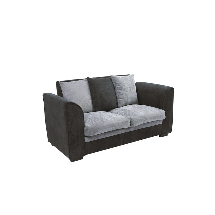 Loveseat Black/Grey fabric