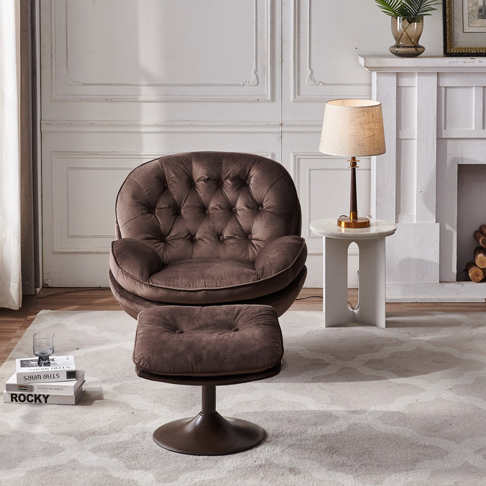 Swivel Leisure Chair velvet lounge chair