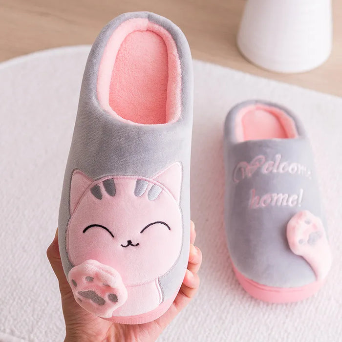 2022 New Fashion Autumn Winter Cotton Slippers Designer Home Indoor Slippers Winter Warm Shoes Womens Cute Plus Plush Slippers