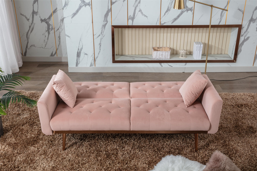 Velvet Sofa , Accent sofa .loveseat sofa with rose gold metal feet