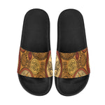 Uniquely You Mens Slide Sandals, Brown Paisley Print