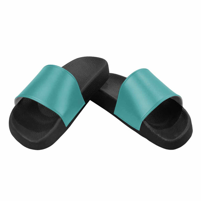 Uniquely You Womens Slide Sandals / Teal Green