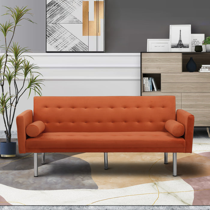 Square arm sleeper sofa