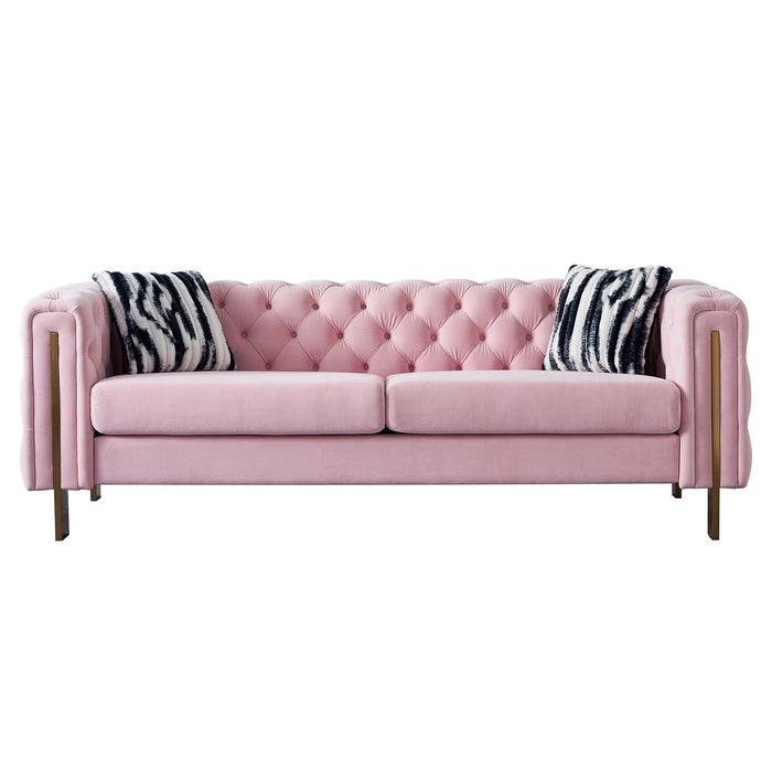 Modern velvet sofa