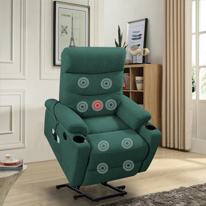 Massage heating electric lift-up chair