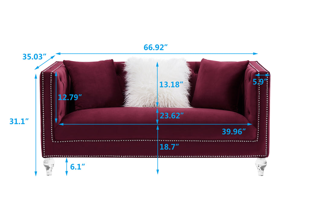 Loveseat for Living Room with Pillows