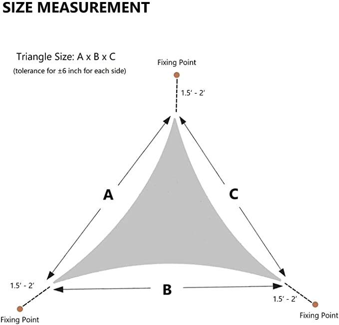 Sun Shade Sail Triangle UV Block Canopy for Patio Backyard Lawn Garden,10' x 10' x 10',Sand