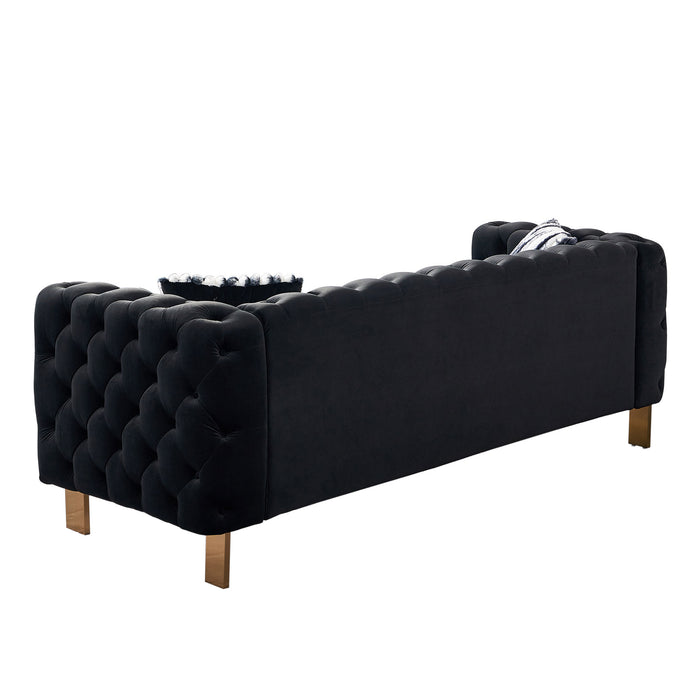 Modern velvet sofa