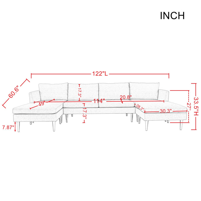 Modern Convertible sectional sofa Polyester