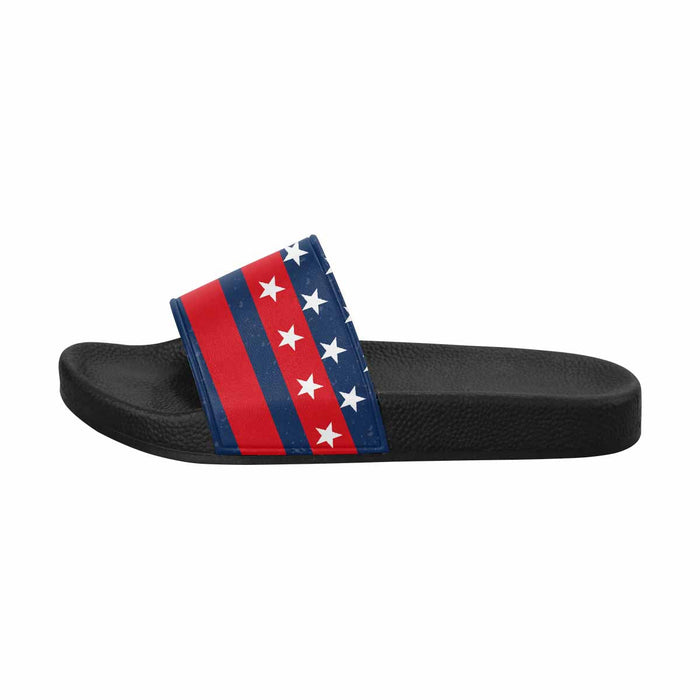 Uniquely You. Mens Slide Sandals / Stars and Stripes Print