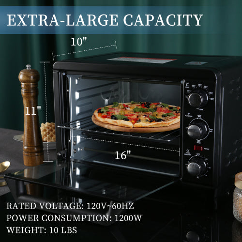 16x11 Inch Stainless Steel Timed Multifunction Oven 20L Capacity 1200W