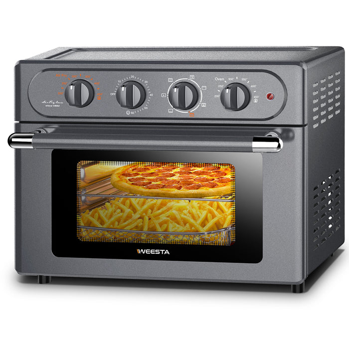 WEESTA Air Fryer Toaster Oven 24 Quart - 7-In-1，with Air Fry, Roast, Toast, Broil & Bake Function