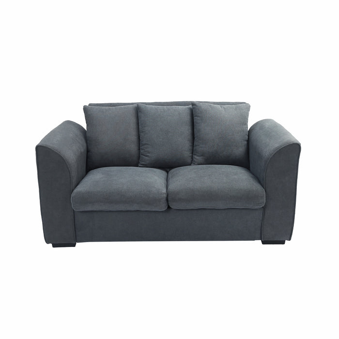 Loveseat Black/Grey fabric