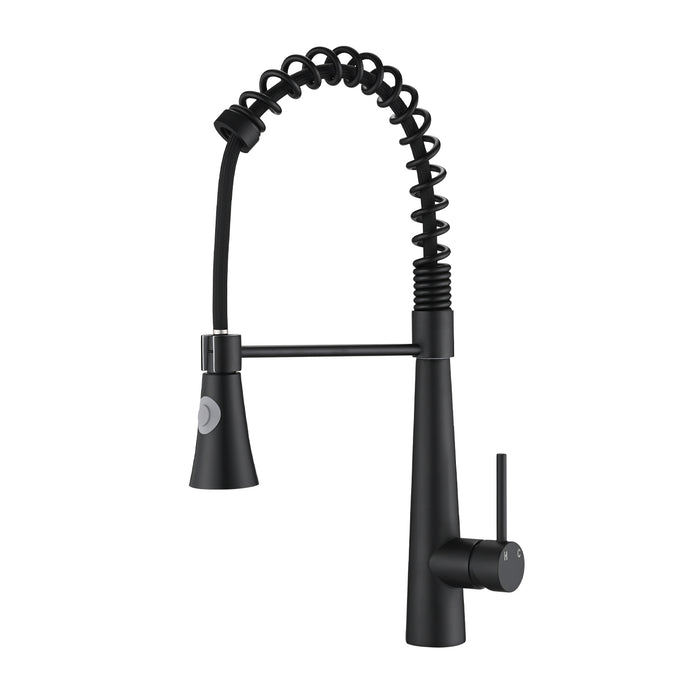 Commercial Matte Black Kitchen Faucet with Pull Down Sprayer and Magnetic Docking Spray Head