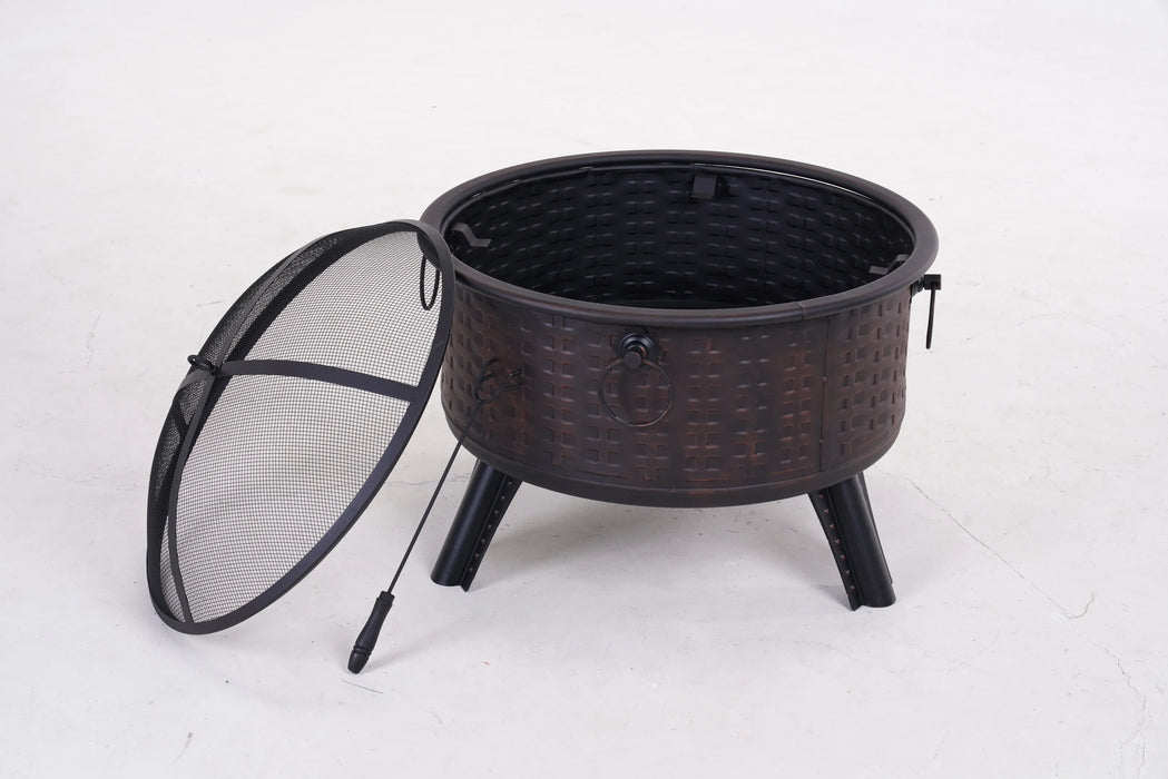 26'' Fire Pit Wood Burning Fire Pit For Outdoor