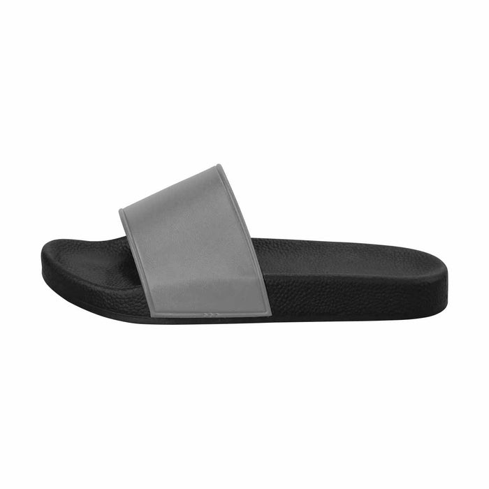 Uniquely You Mens Slide Sandals /   Gray Flip-Flops