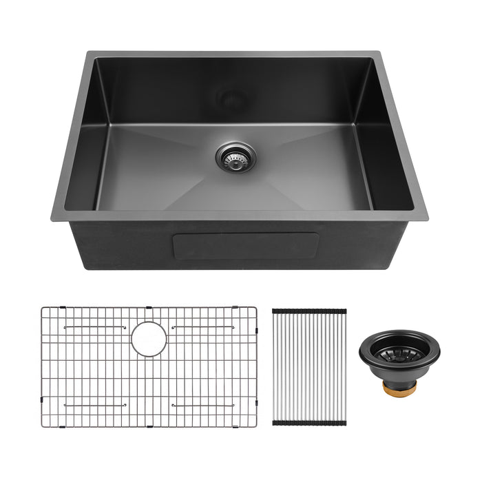 30" x 21" x 10" Undermount Kitchen Sink 16 Gauge Stainless Steel Single Bowl