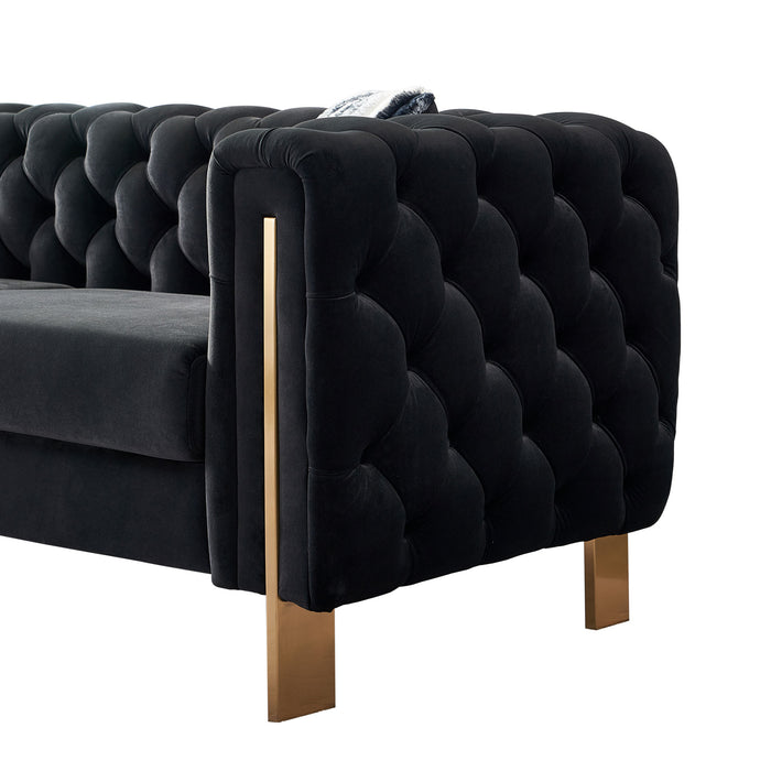 Modern velvet sofa