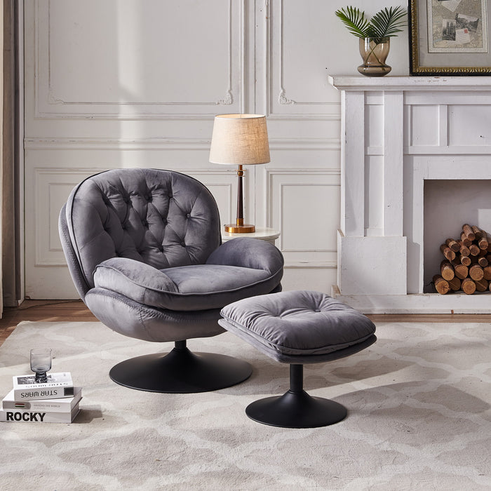 Swivel Leisure Chair velvet lounge chair