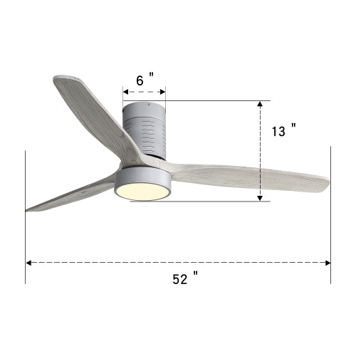 Mydepot Indoor Low Profile  LED Ceiling Fan with Light